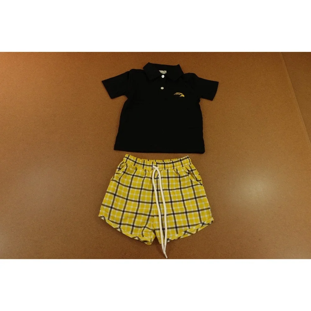 Southern Miss Golden Eagles Toddler Size 3T Black Yellow 2 Piece Shorts Set NWT